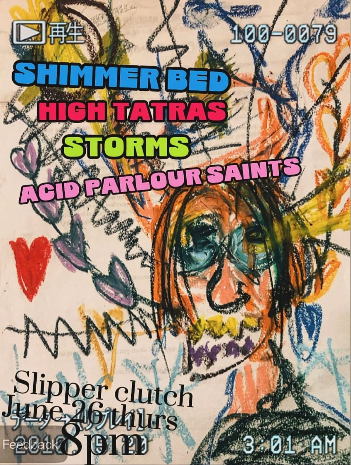Shimmer Bed / High Tatras / Storms / Acid Parlour Saints