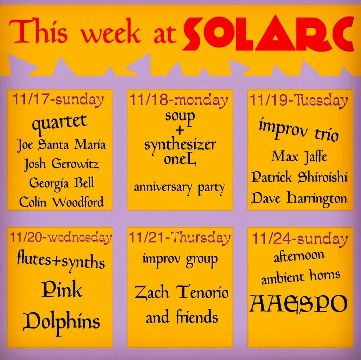 Sounds at Solarc