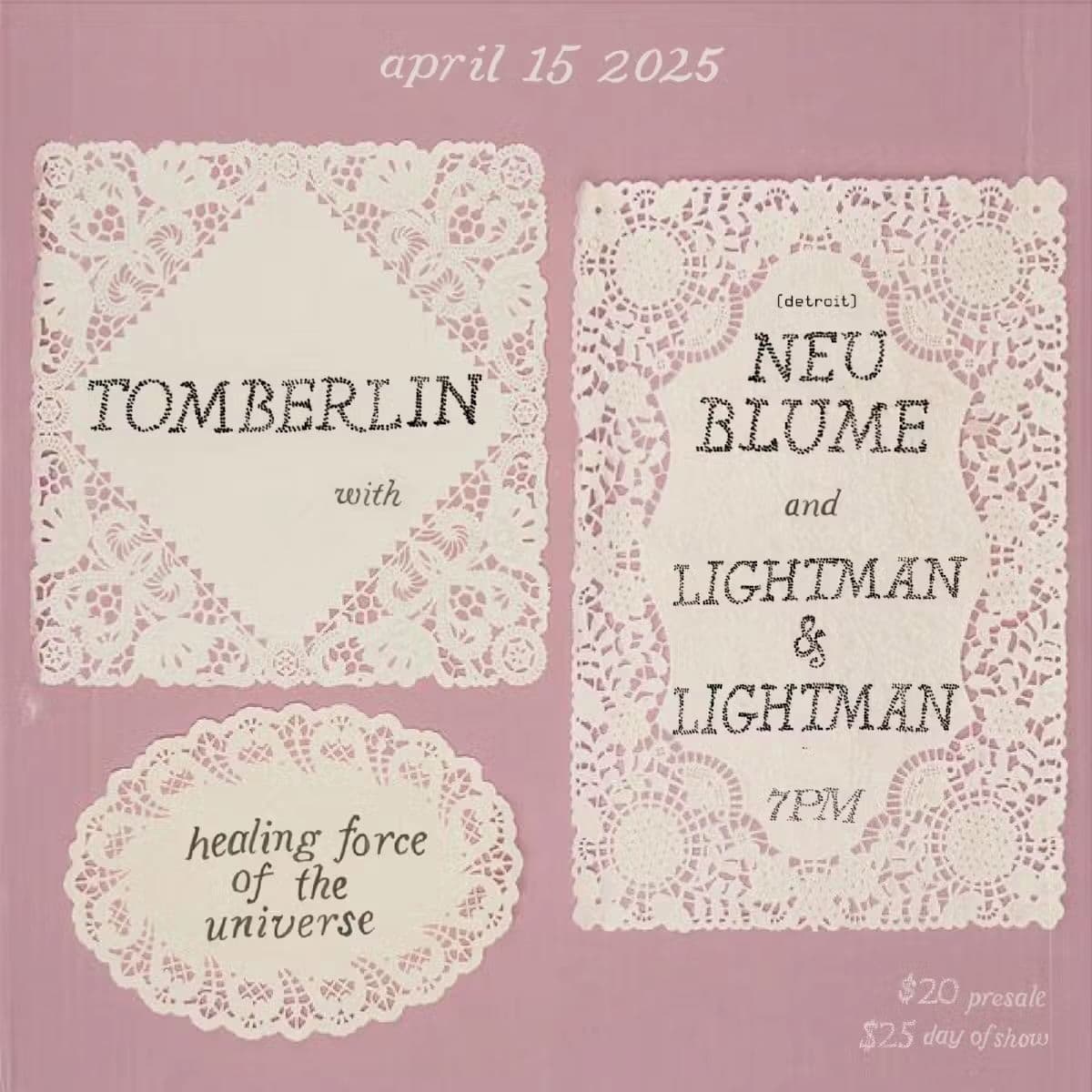 Tomberlin / Neu Blume / Lightman & Lightman