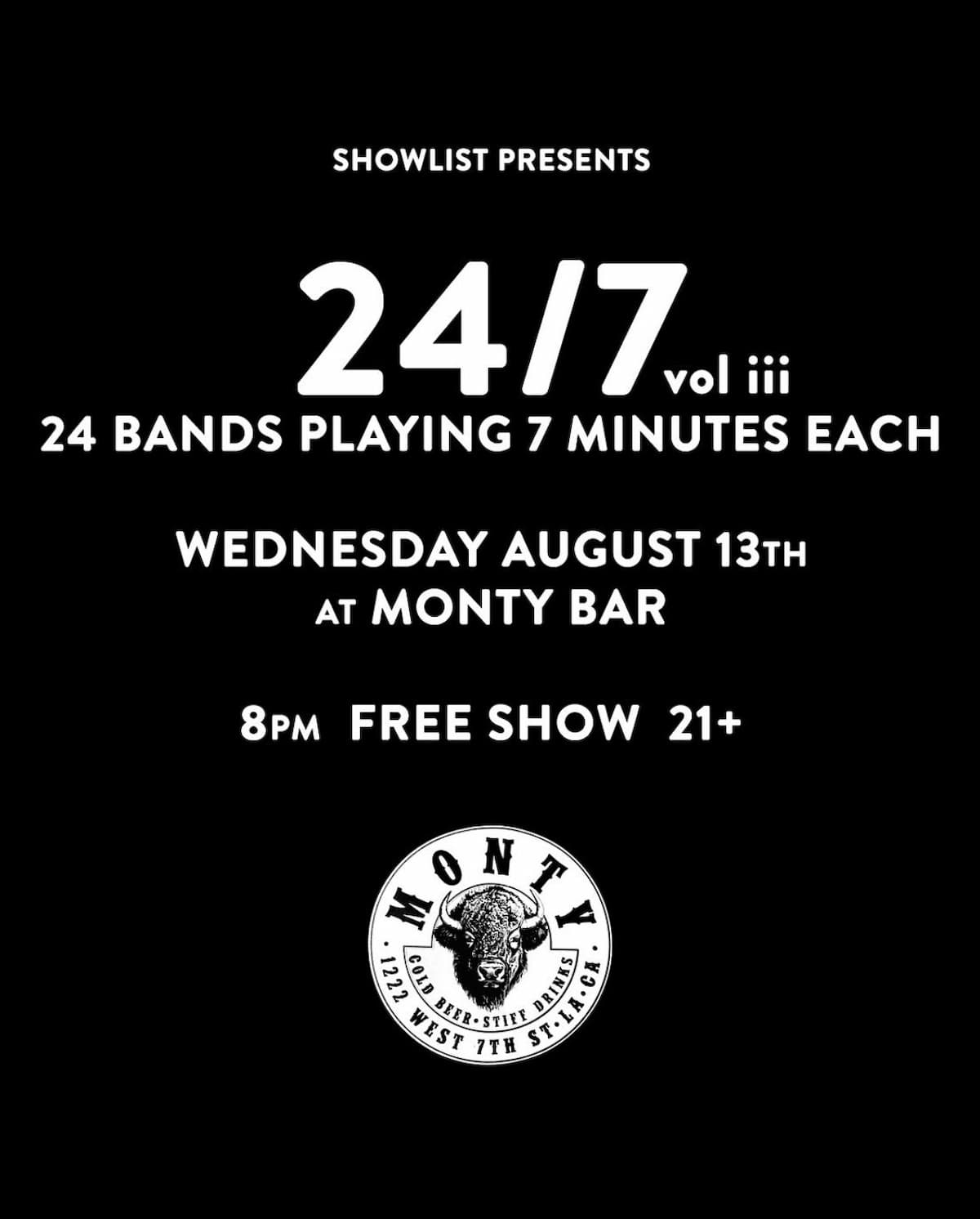 24/7 - 24 Bands Play 7 Minutes Each