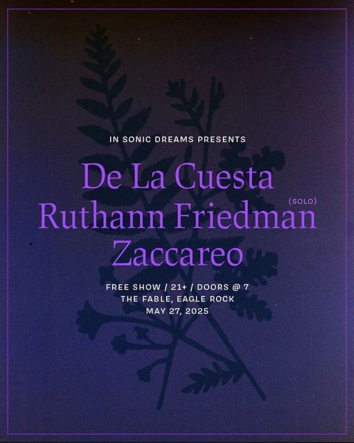 De La Cuesta \ Ruthann Friedman / Zaccareo