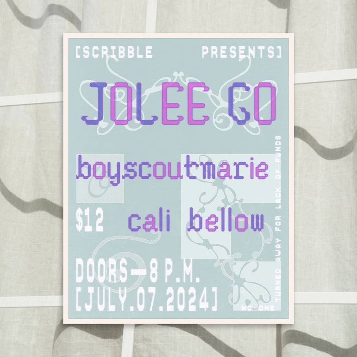 Jolee Go / boyscoutmarie / Cali Bellow