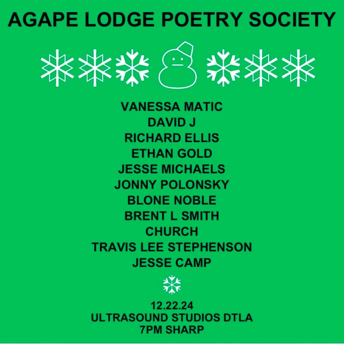 Agape Lodge Poetry Society