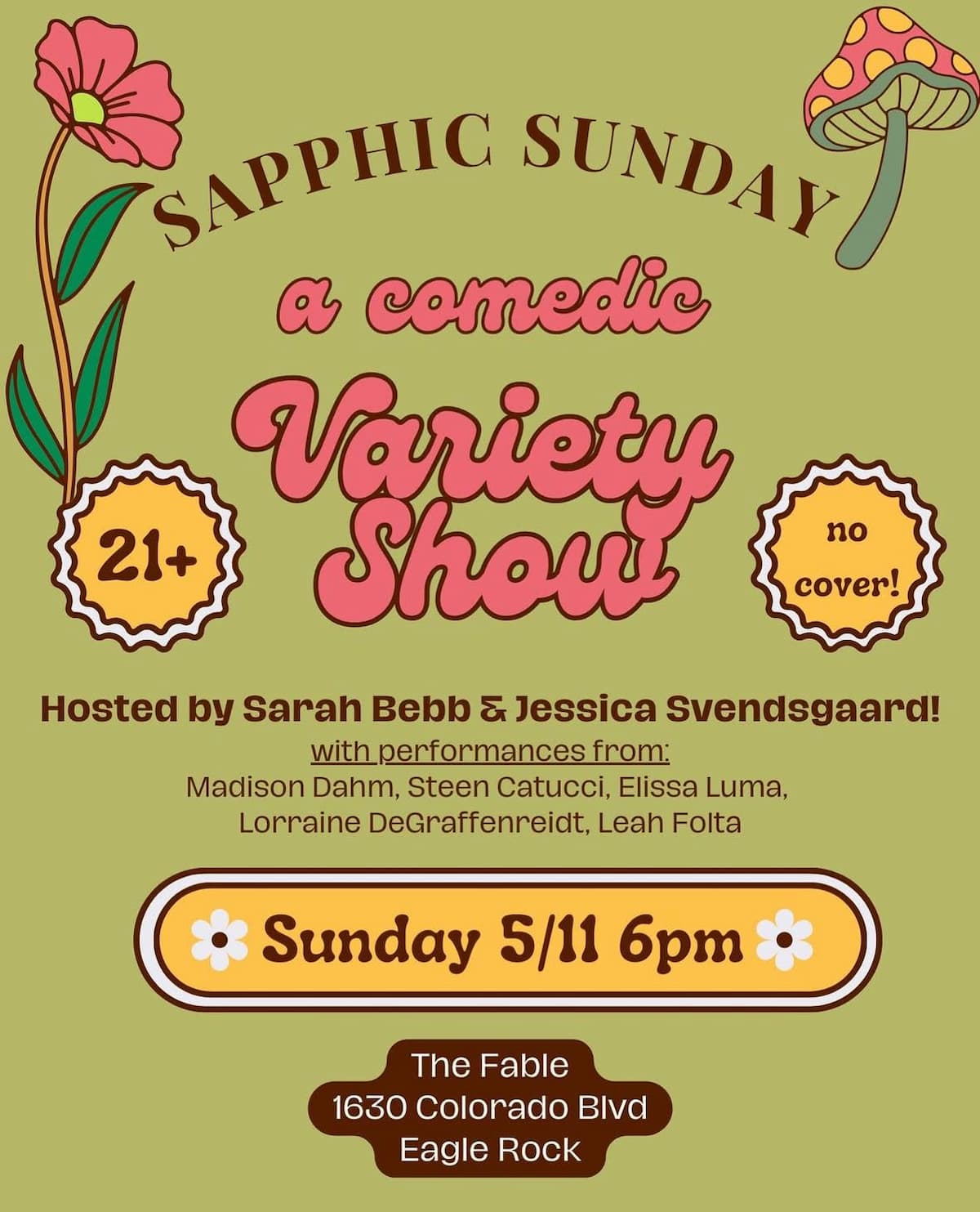 Sapphic Sunday - A Comedic Variety Show