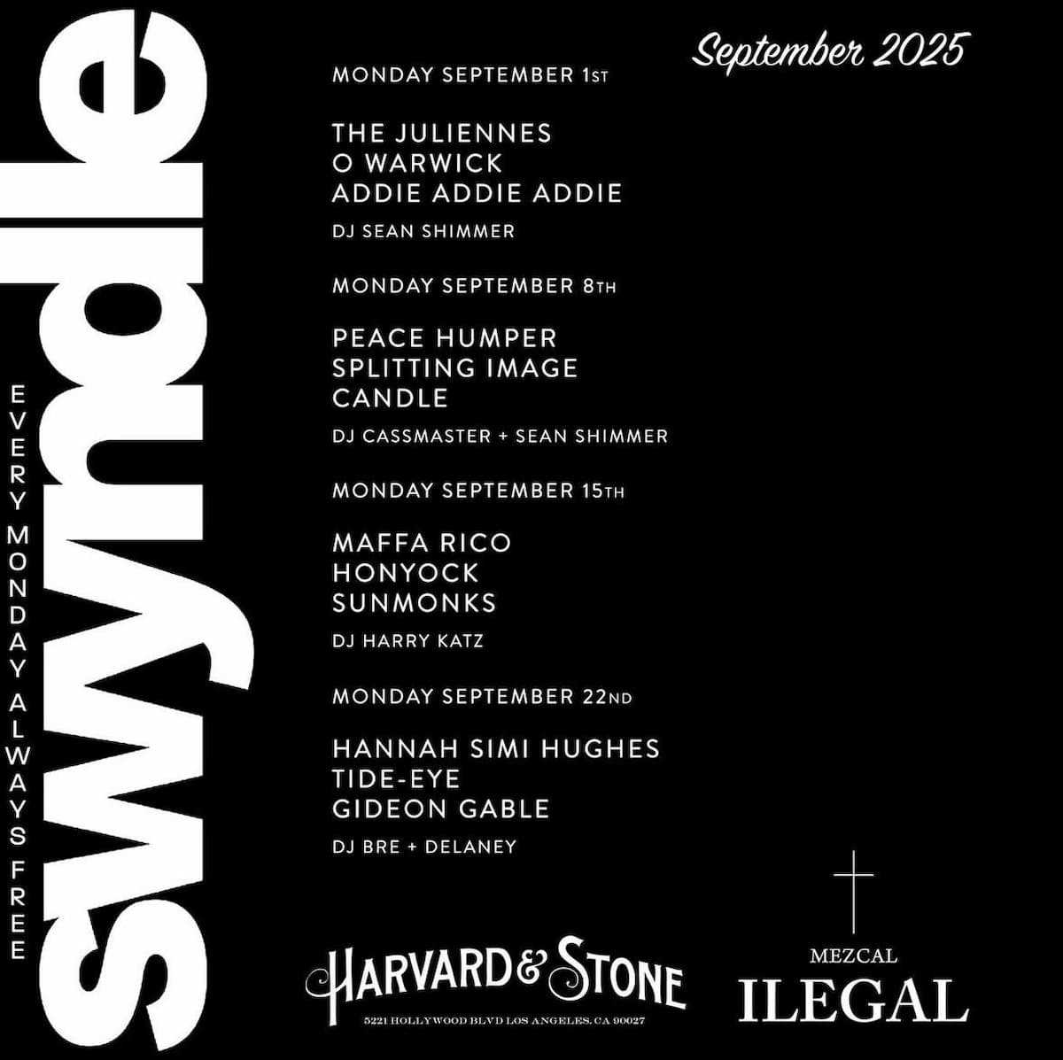 Peace Humper / Splitting Image / Candle / DJ Cassmaster + Sean Shimmer