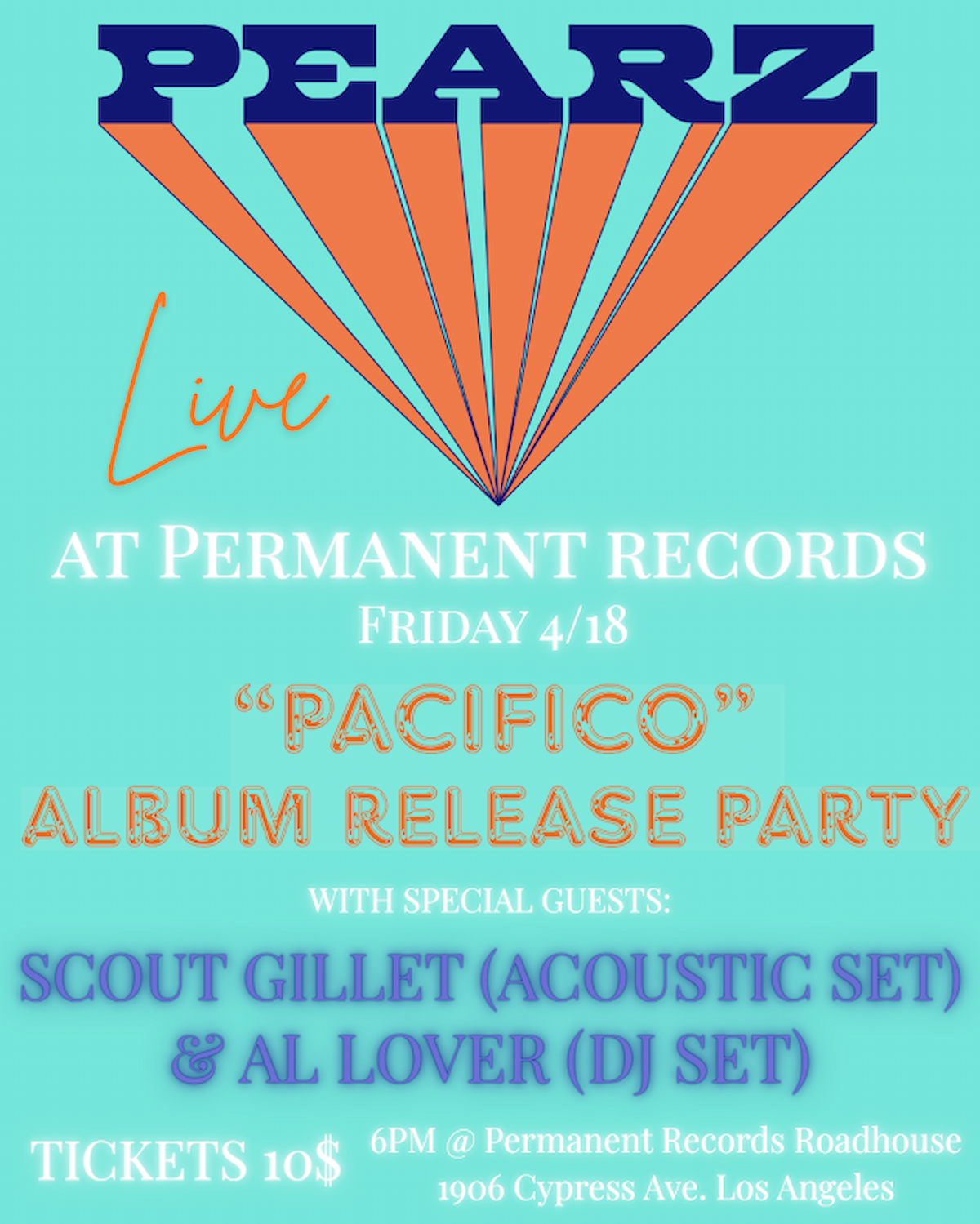 Pearz / Scout Gillet (acoustic set) / DJ Al Lover