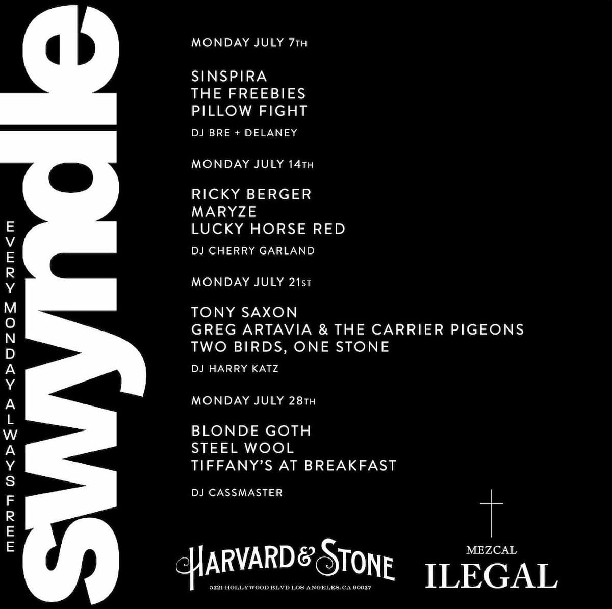 Sinspira / The Freebies / Pillow Fight / DJ Bre + Delaney